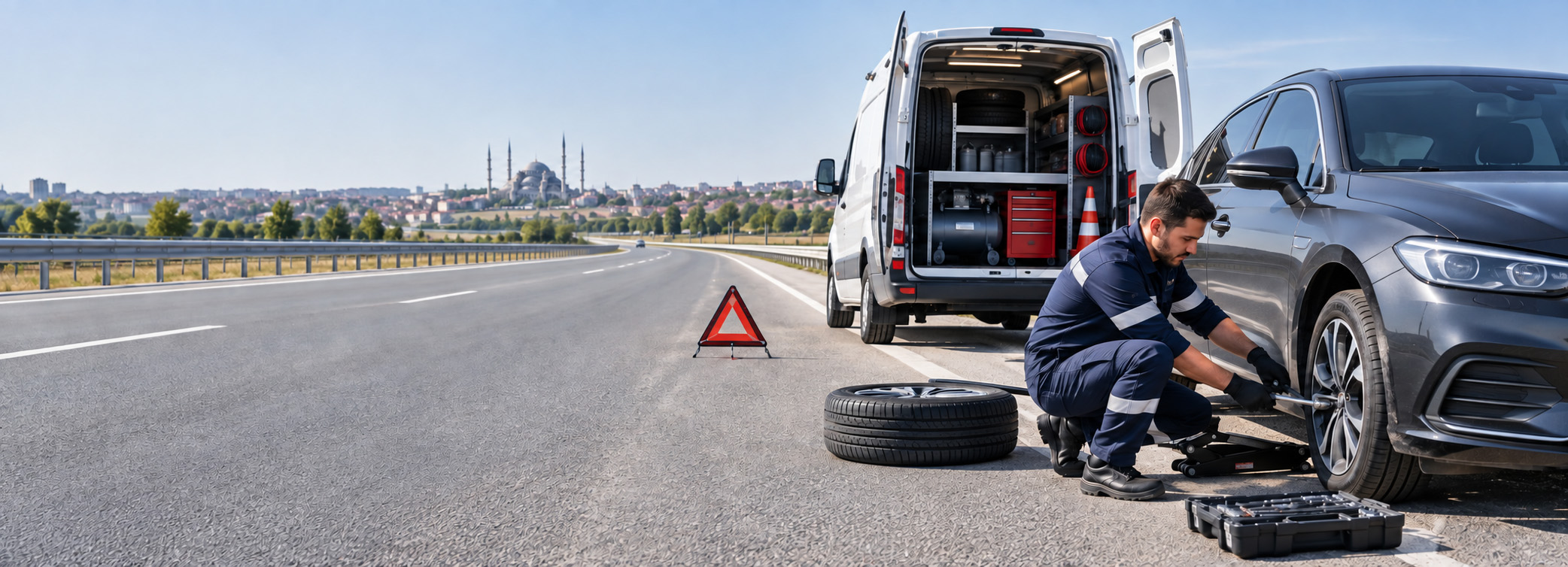 Gece mobil servis — temsili